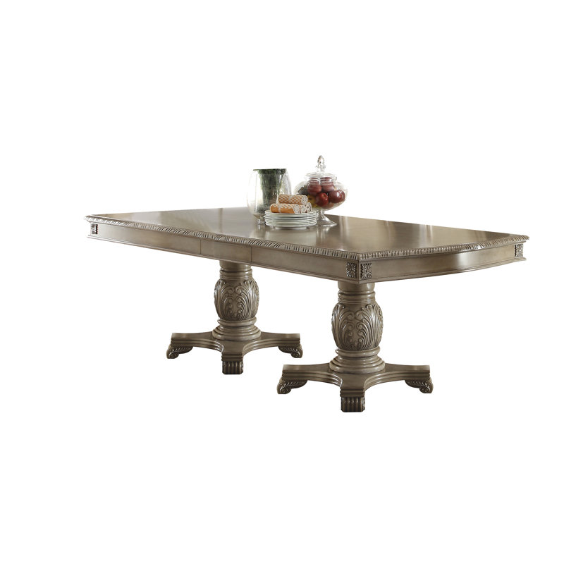Table de salle à manger Liam, Blanc antique