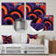 Vagues abstraites rétro - art mural abstrait-4673202-4673215