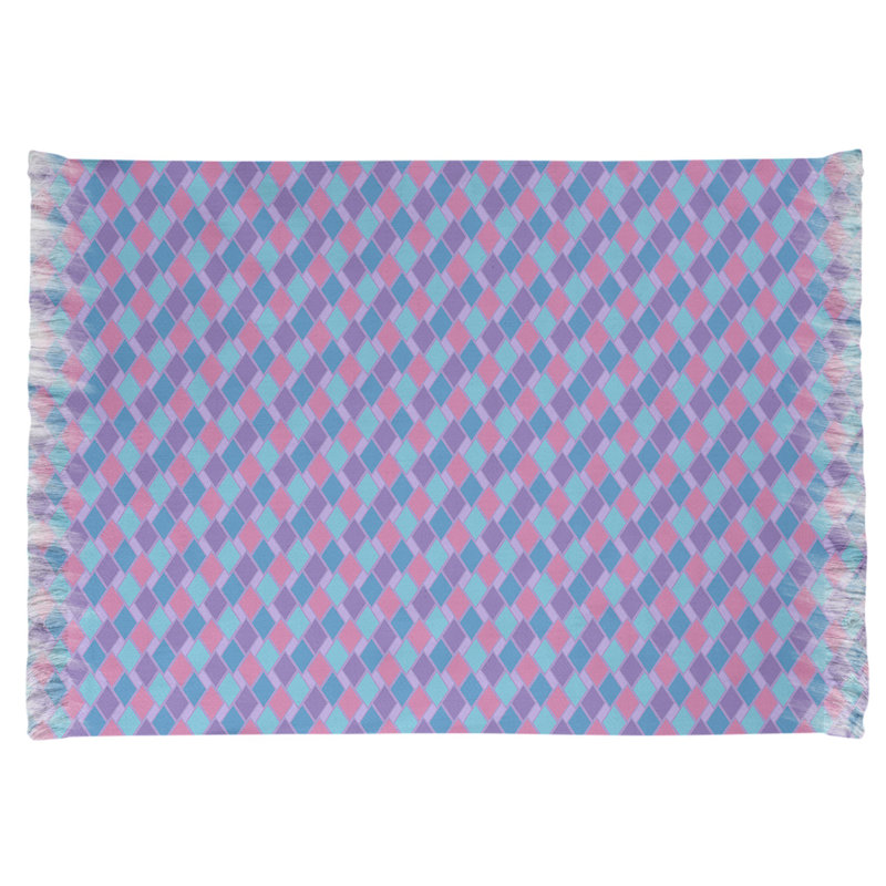 Tapis bleu/rouge bleu rétro Mcguigan, Oui