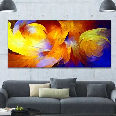 " Yellow Fractal Abstract Pattern "