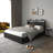 Full Bed Frame, Storage Headboard With Charging Station, Solid And Stable, Noise Free-1699771004