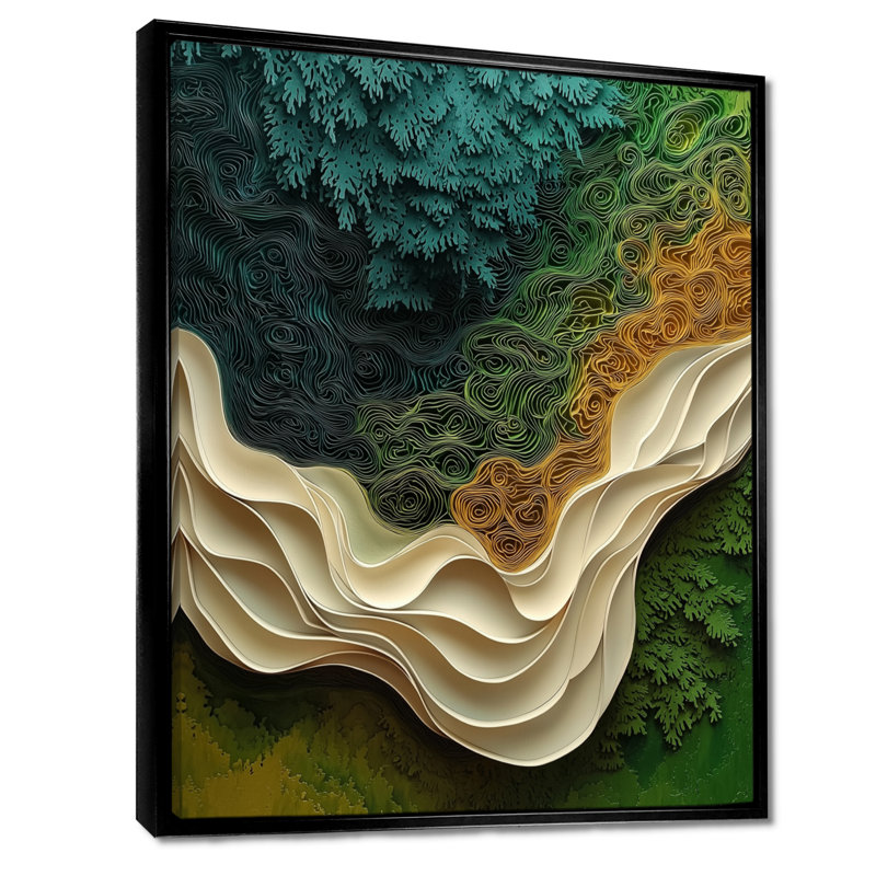 Obieze Biomorphism Earth Ephemeral Pathway IV - Lyrical Abstraction, art mural, H 32 po x l 24 po, Noir