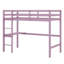 Lit mezzanine haut, lit mezzanine en bois avec garde-corps de sécurité, bureau intégré, échelle-2120704758