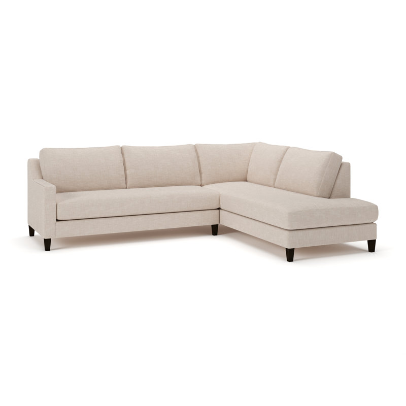 Baker 2-PC Upholstered Sectional, Lena Sand, Right Hand Facing