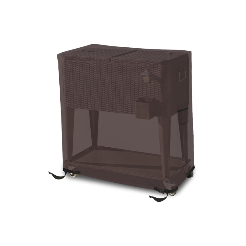 Heavy Duty Cooler Cart Cover, 18 OZ, 32" H x 36" W x 20" D, Coffee