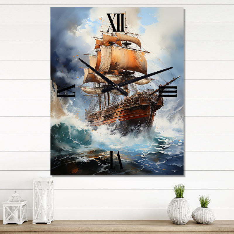 Jermani - Horloge murale moderne pirate, Moyen