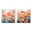Serenade mauve - ensemble de 2 collages carrés botaniques abstraits-956202544-956202546
