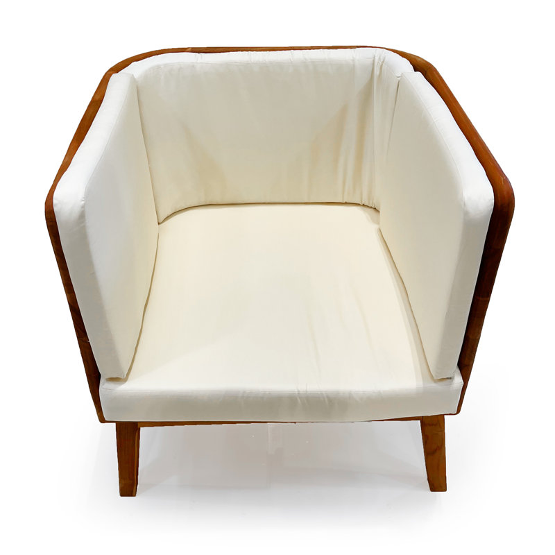Olivia Teak and Cream Deep Seating Set for Four