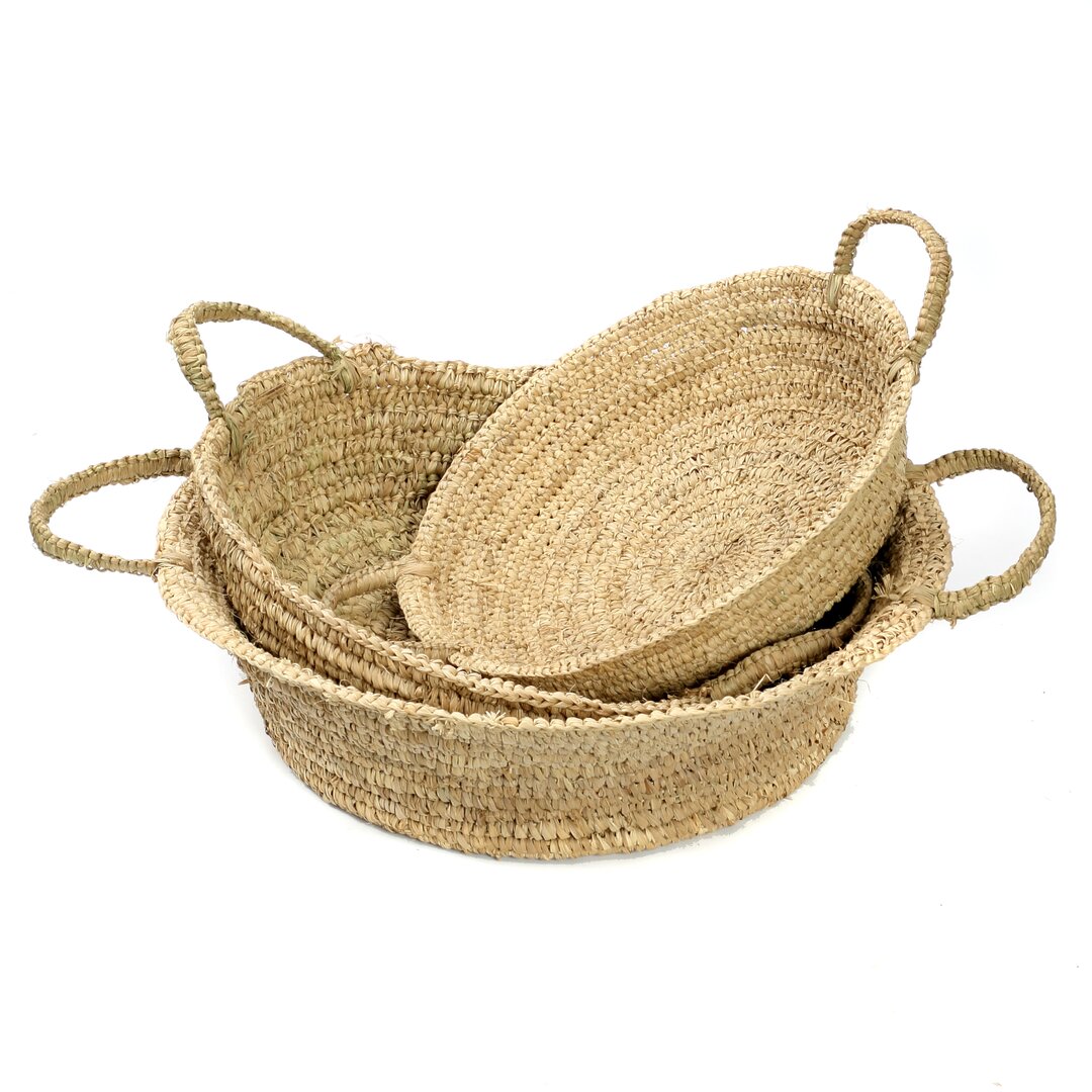 3-tlg. Korb-Set The Raffia aus Korbgeflecht