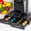 Organisateur de dosette de café à portion unique avec 2 tiroirs, compatible avec 18 capsules Vertuoline (7,77 oz liq.) Ou 72 capsules Nespresso (1,35 oz liq.), Rangement sur le comptoir, plastique, noir