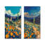 Orange, bleu, désert, cactus, paysage, Mexique, I, plantes, art mural, ensemble de 2 pièces-845410255-845410256-845410257