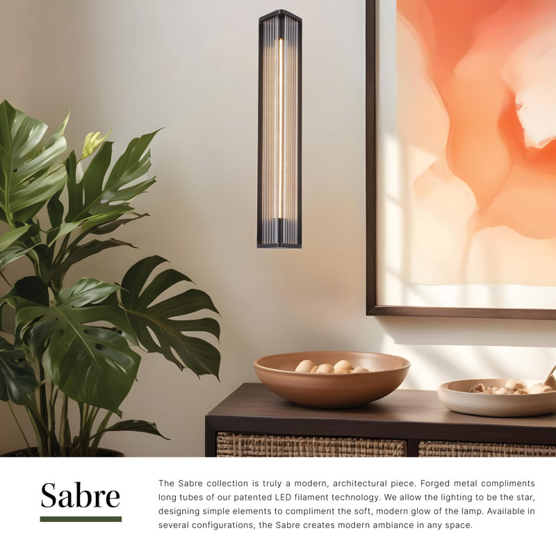 Sabre 1 - Light LED Bath Bar, Urban Bronze