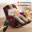 Fauteuil inclinable électrique de 25,2 po de largeur avec massage par vibrations et chaleur, tissu-2035833663