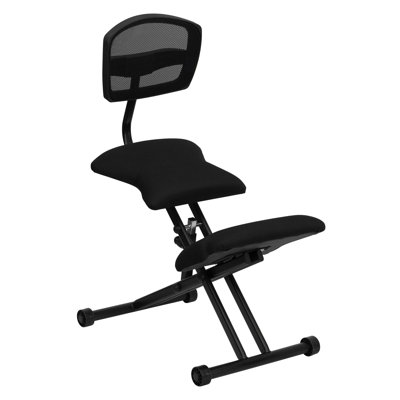 Backed Adjustable Height Ergonomic Kneeling Chair