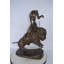 Statue Nifao à finition bronze inspirée du cheval de bison Remington - statue de décor de l'Ouest avec base en marbre, taille: L 21 po x l 13 po x H 29 po