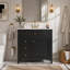 Meuble-lavabo de salle de bain avec lavabo, 3 tiroirs, tablette réglable, autoportant pour le rangement et l'organisation-2070926857