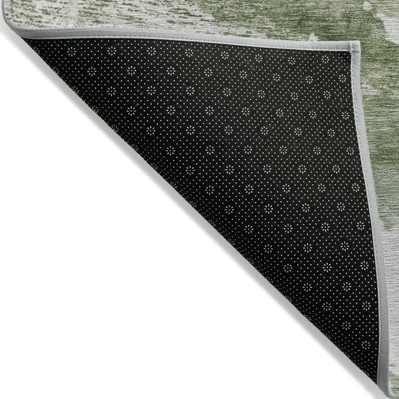 Tapis vert intérieur / extérieur lavable à la machine Xhevrie, Rectangulaire 8 pi x 10 pi