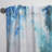 Blue And White Liquid Art Waves VIII - Modern Velvet Curtain - Room darkening - 1 panel-105625526