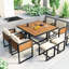 Jouett Patio Dining Set with Premium Acacia Wood and Space-Saving Design