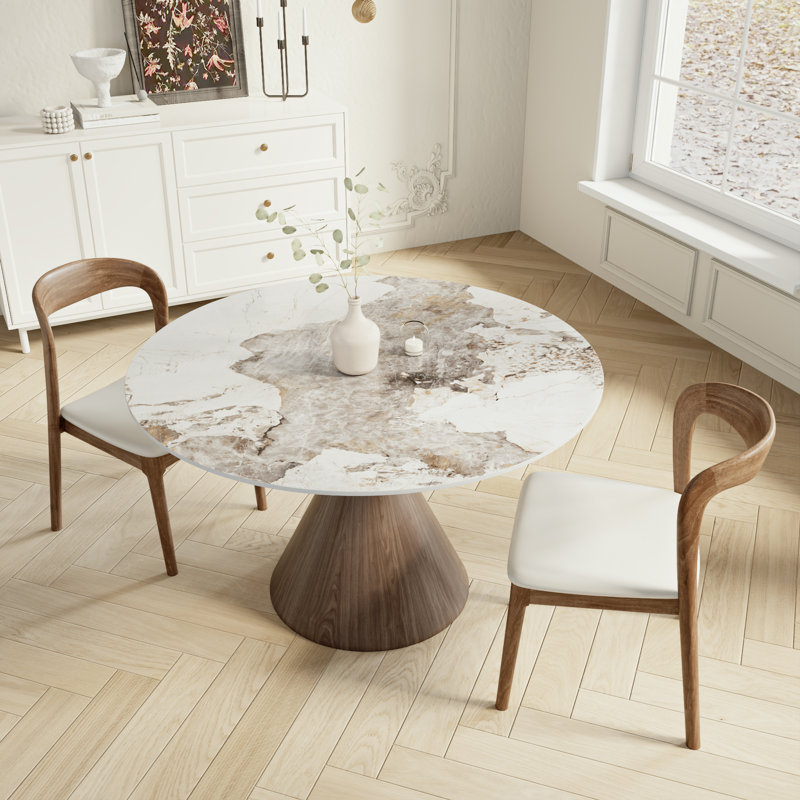 Table de salle à manger bistro Modern Modern, H 29,53 po x L 39,37 po x l 39,37 po, Ambre