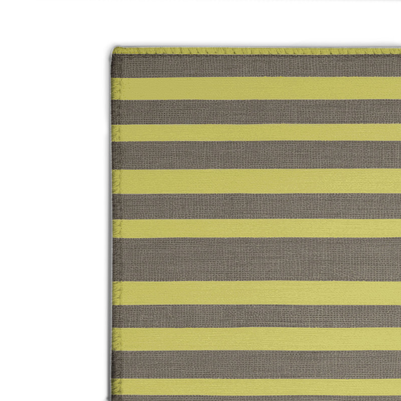 Tapis intérieur / extérieur brun HorizontalStripes, Rectangle 4pi x 6 pi