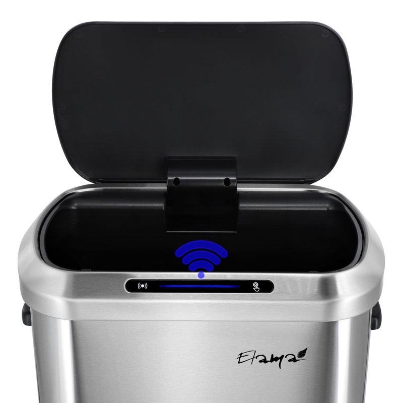 Elama 13 Gallon Automatic Sensor Hands Free Trash Can