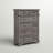 Lacroix 6-Drawer Standard Chest, Brushed Steel