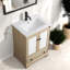 Meuble-lavabo et lavabo compact en bois brun de style moderne pour la maison