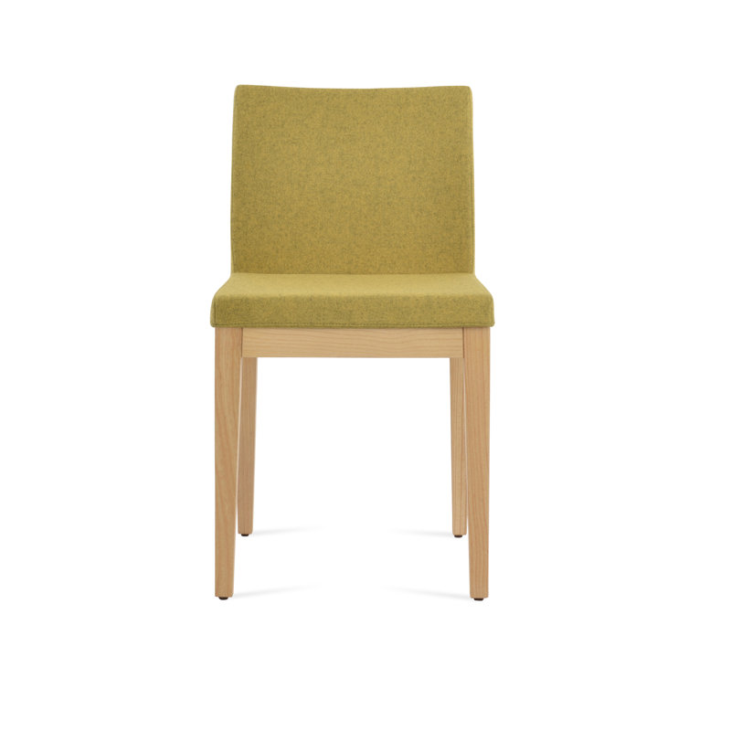 ARIA en cuir rembourré chaise, Camira Wool - Gris foncé, Naturel