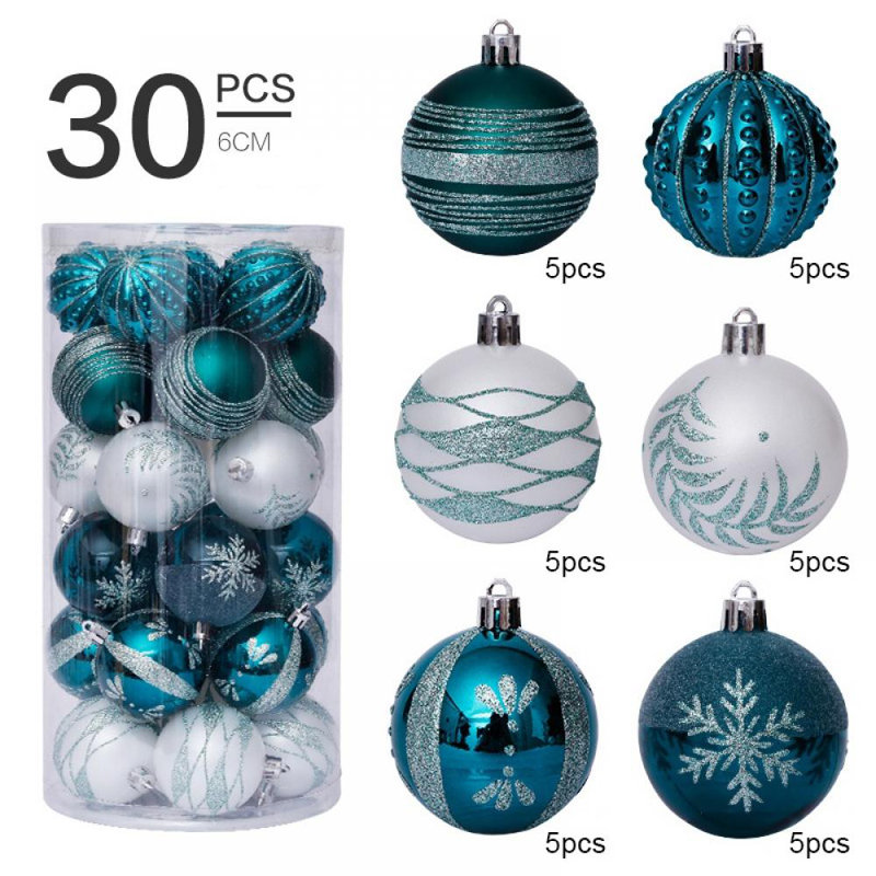 Ensemble de 30 boules incassables 30 pièces, Vert