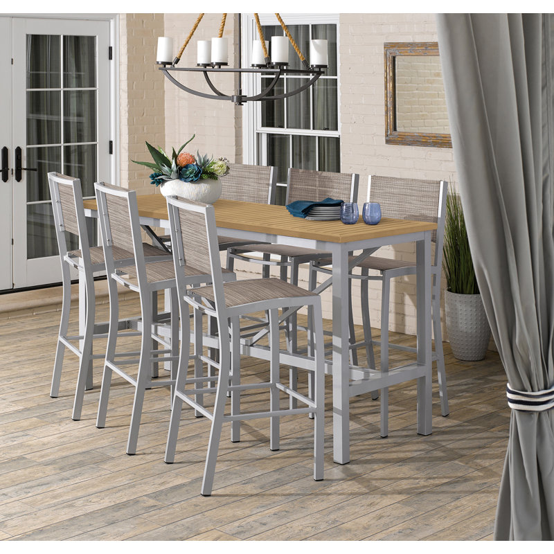 Travira Outdoor Bar Stool, Bellows