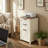 File Cabinet, 3-Drawer Office Storage Cabinet, Adjustable Rail, Modern Farmhouse Printer Stand, White And Brown