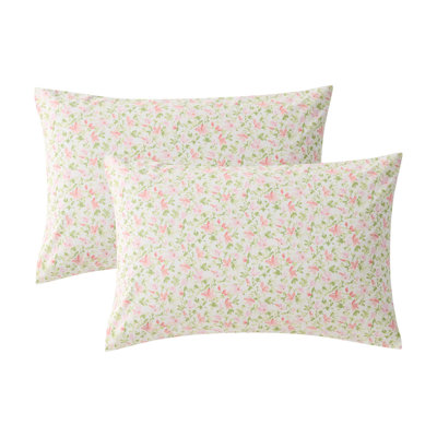 Laura Ashley Printed Cotton Percale Pillowcase Set
