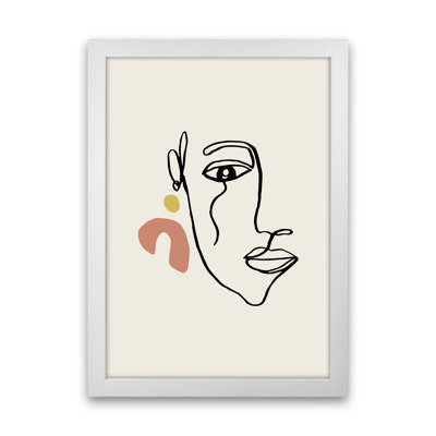 Boho Face With Earrings Sketch 2 by Planeta444 - Print