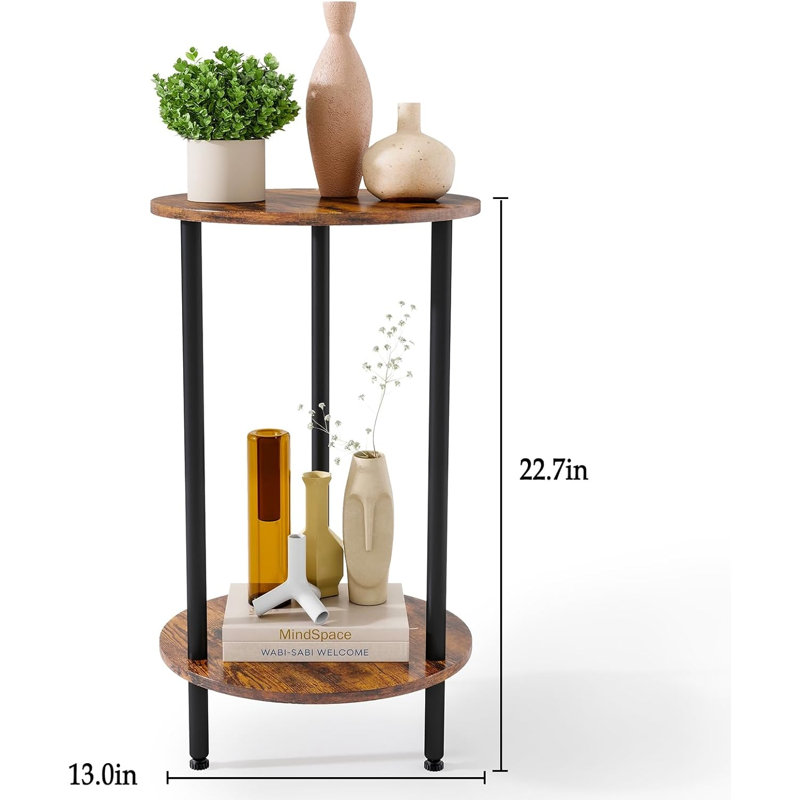 Petite table de bout ronde, table d'appoint noire pour la chambre à coucher, ensemble de table de chevet 2, décor moderne, table basse ronde pour salon, table d'appoint pour canapé pour les petits espaces