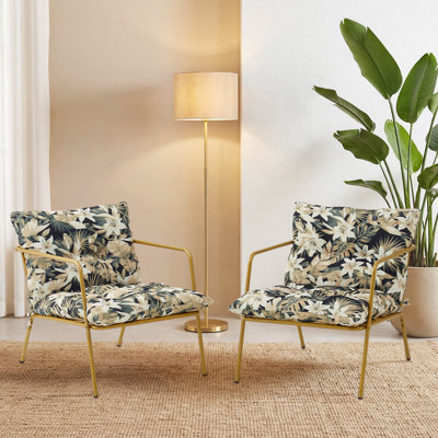 Mobile Simple Wrought Iron Leisure Chair (Set of 2)