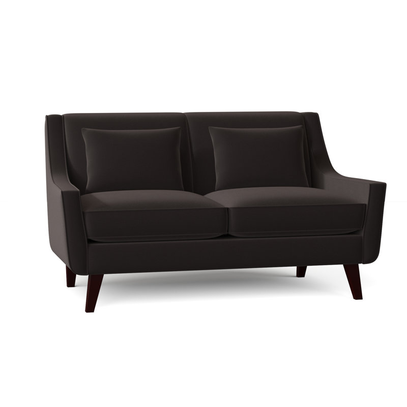 Gros Upholstered 61'' Loveseat, Gypsy Graphite Performance Microfiber