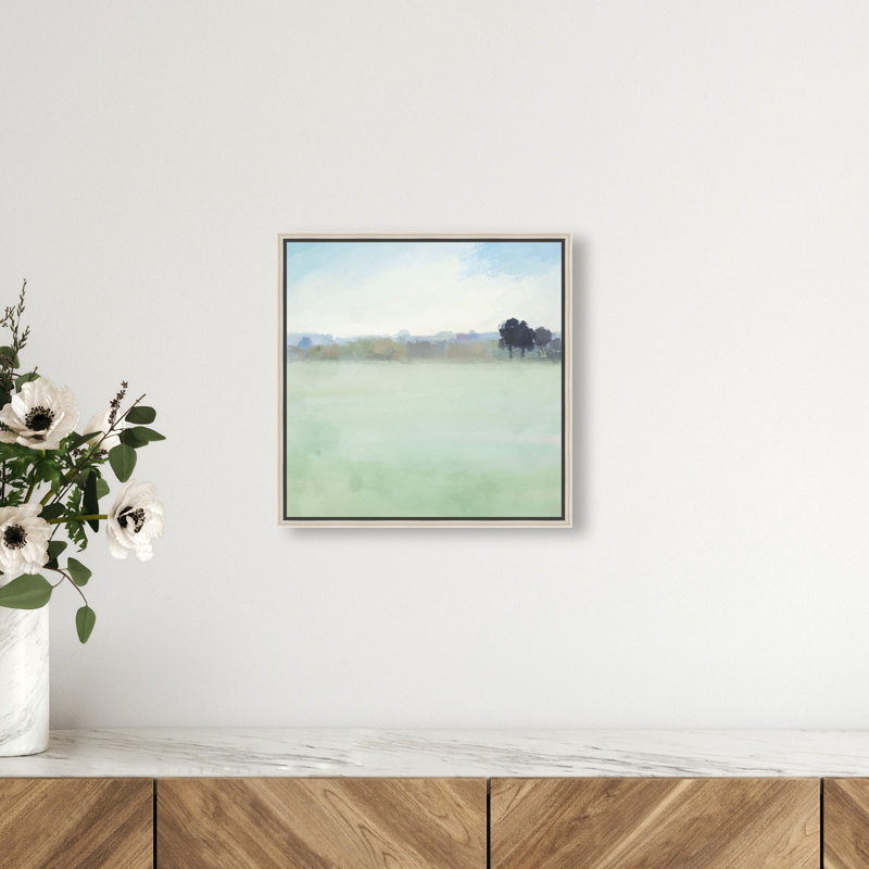 Abstract Horizons Print by Oliver Gal, 13" H x 13" W, Silver Floater Frame