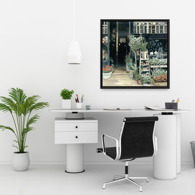 Cactus Green Livingroom Framed Canvas | Plants Shop Decor