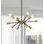 Rempe 12 - Light Black Base Brushed Brass Finish Sputnik Sphere Chandelier