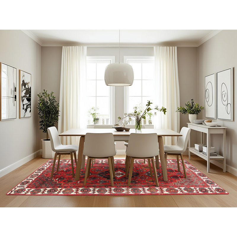 Tapis rouge à motif sud-ouest, Rectangle 7 pi x 10 pi