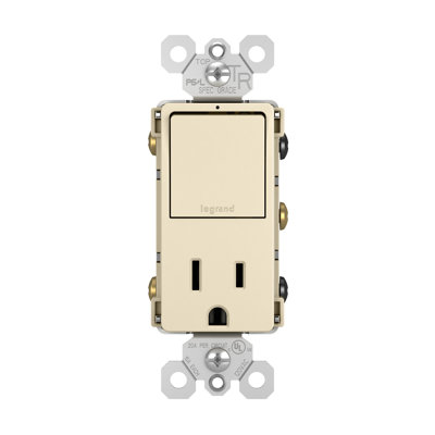 Radiant 15 Amp Combination Single Pole/3-way Switch With Tamper Resistant Outlet