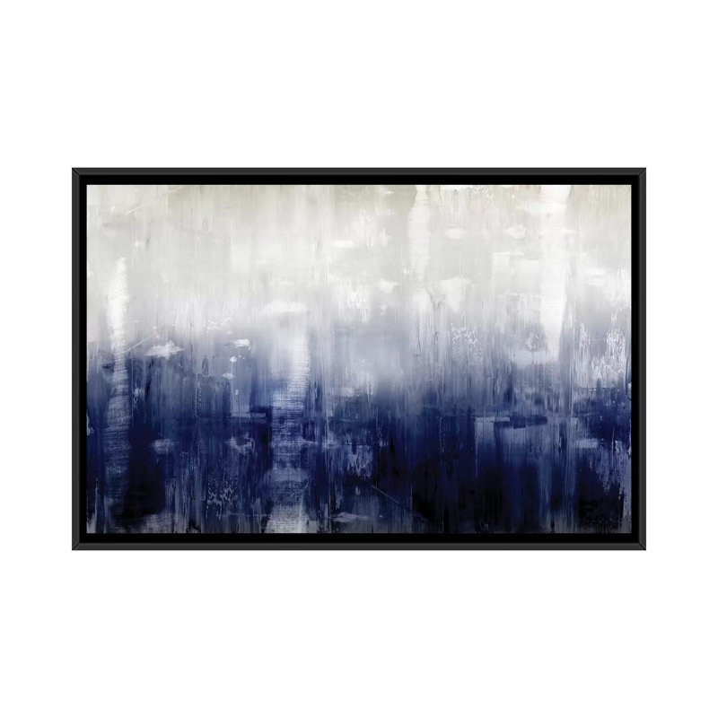 «Textural», impression sur toile, H 18 po x l 26 po x P 1,5 po, Toile avec cadre noir, Pas de tapis