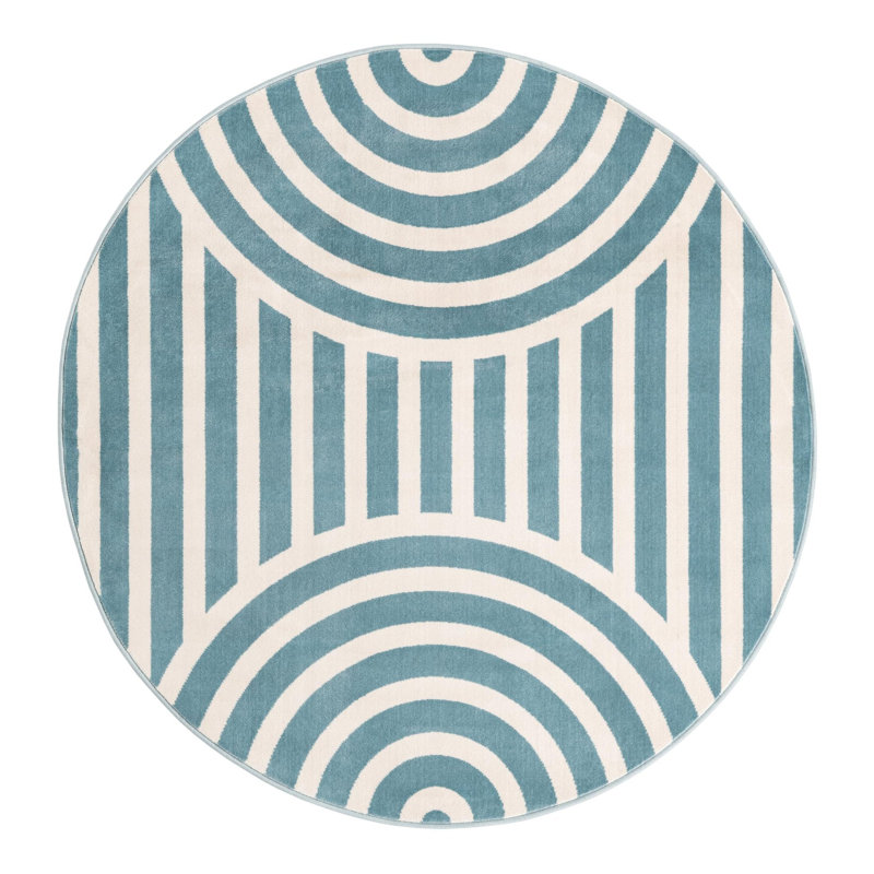Tapis pour enfant Unique Loom Lines, Rond 5 pi 3 po
