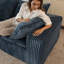 Canapé Cloud, tissu velours côtelé, sièges profonds, conception à deux couches, coussin amovible-1998697398