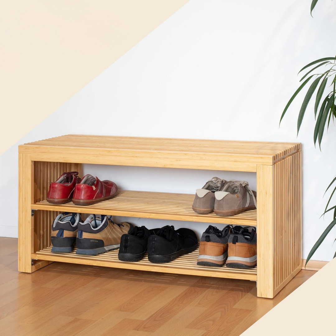Hallway Shoe Bench Storage with Seat 90 x 33 x 43 cm, Storage Bench for Your Home