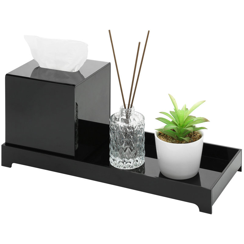 Bathroom Accessory Tray, Black
