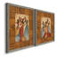 Rythme - ensemble de 2 reproductions d'art sur toile encadrées-175661665-175661695