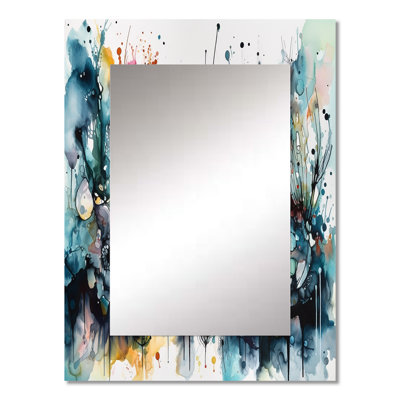 Captivating Boho Dance II - Abstract Decorative Mirror, Modern & Contemporary Large Wall Mirror, Printed Metal Art