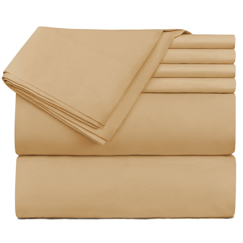Ensemble de draps en microfibre Hotel Luxury, Chameau, Grand